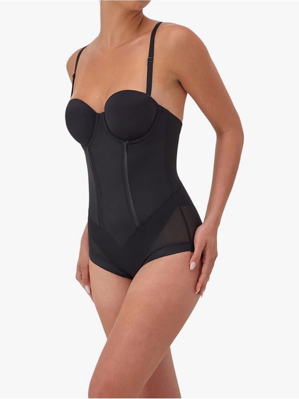 Maidenform Tummy Control Shapewear Bodysuit Convertible 38B 38 B